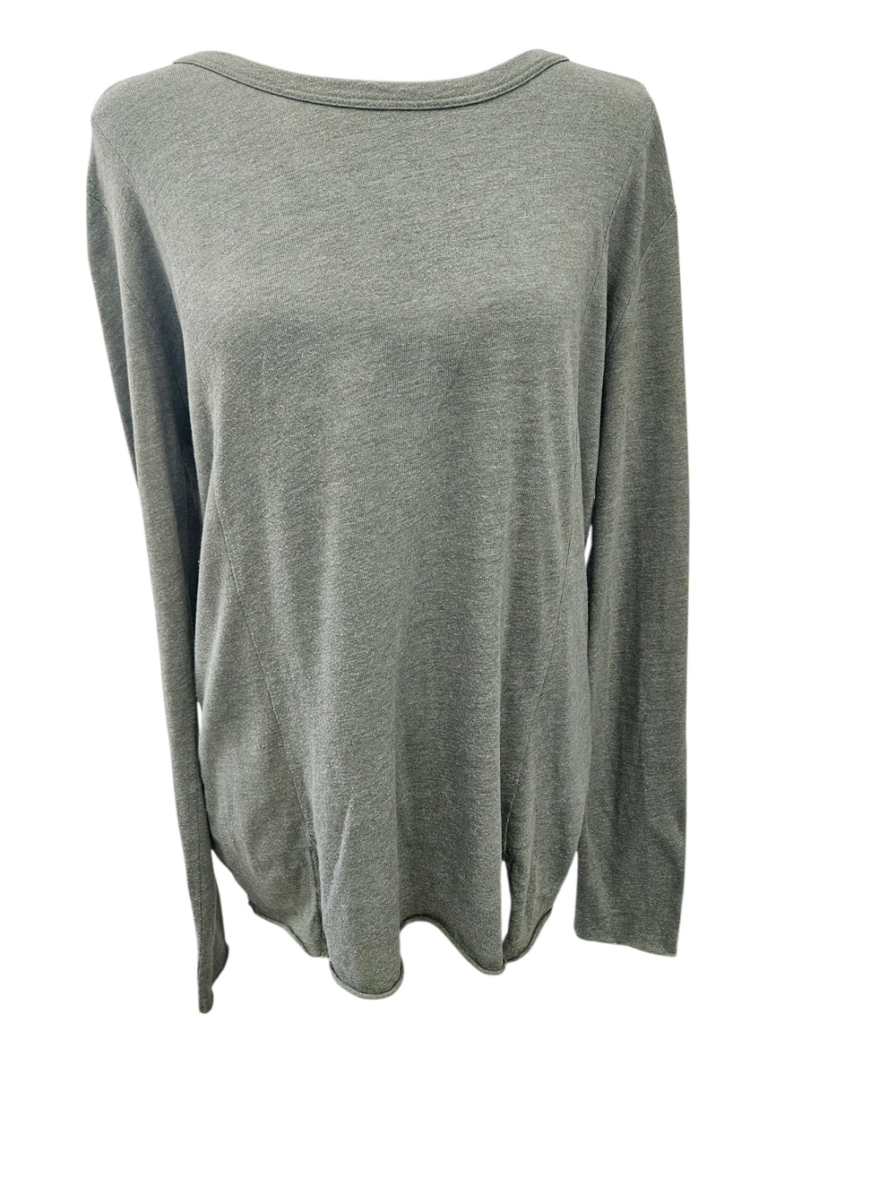 Nation LTD Long Sleeve Crewneck Top - Heather Gray